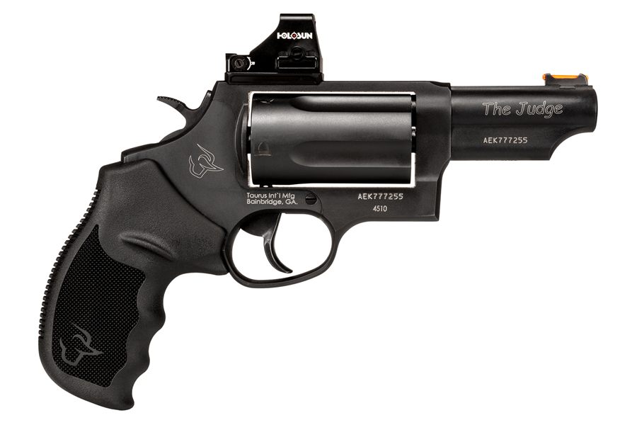 Taurus Judge T.O.R.O. .45 Colt / .410 black revolver with Holosun red dot optic